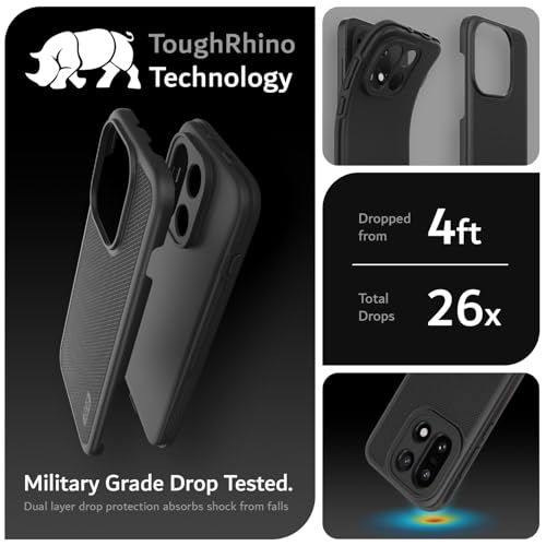 Image of TUDIA MergeGrip [Military Grade] for OnePlus 15 5G Back Cover (2025) - [Drop Tested] Dual Layer Shockproof Slim Rugged Heavy Duty Tough Protective Phone Case (Black)