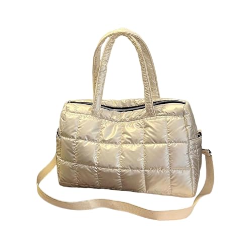 Sac à Main Bandoulière Réglable en Nylon Blanc Anti-Tache Spacieux