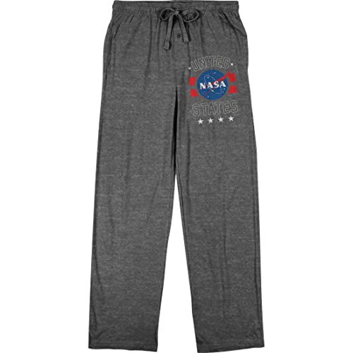 Bioworld NASA Space Logo Men's Heather Grey Sleep Pajama Pants-S