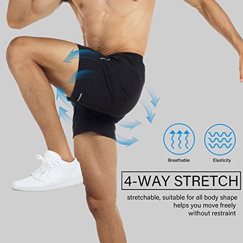 Men's Running Shorts 6" Quick Dry Gym Athletic Workout Shorts for Men with Pockets4
