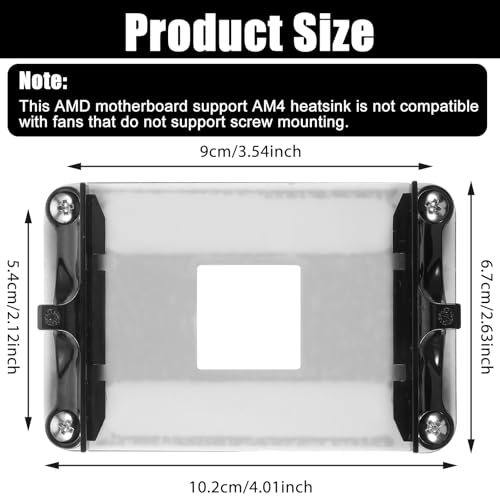 Soporte para CPU AM4 Backplate para montaje de ventilador miniatura 2