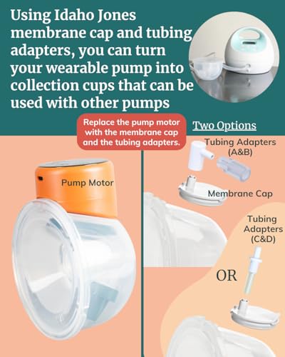 Adaptadores de tubos para extractores de leche portátil miniatura 3
