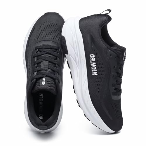 Image of GSLMOLN Women's Non-Slip Lightweight Walking Shoes Breathable Mesh Tennis Gym Sneakers