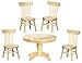 Aztec Imports, Inc. Table with 4 Chairs Oak