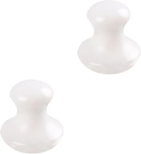 Miniatura 9 de Uonlytech 2 herramientas faciales Gua Sha, cuarzo de jade blanco, rodillos Gua Sha, herramienta de masaje para mujeres, spa en casa