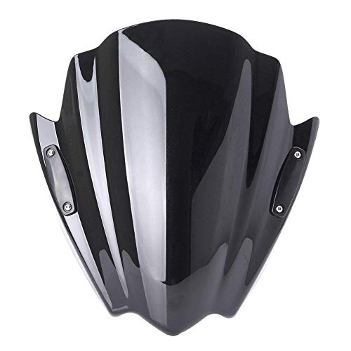 bobotron Parabrisas Moto Universal Moto Parabrisas Parabrisas 7/8 Pulgadas y 1 Pulgada Manillar para Benelli Kawasaki Fz6 Cover