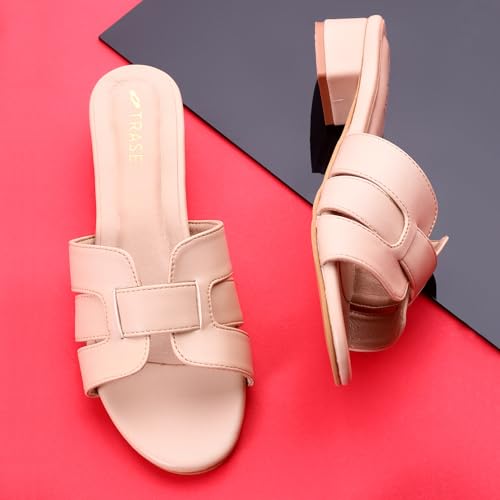 Image of TRASE Block Heels Sandals For Women, Sassy Stylish & Comfortable Footwear