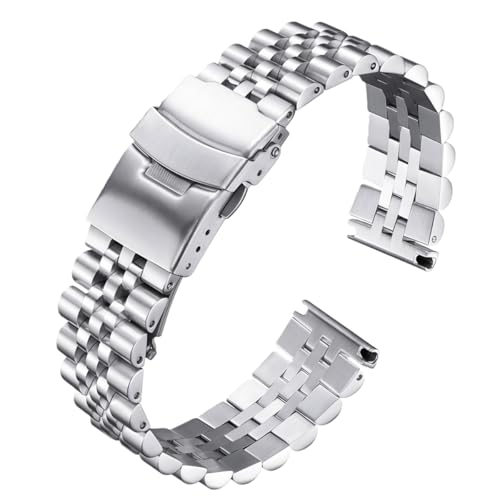 Remplacer sangle montre usée par ce bracelet acier inox cinq rangs