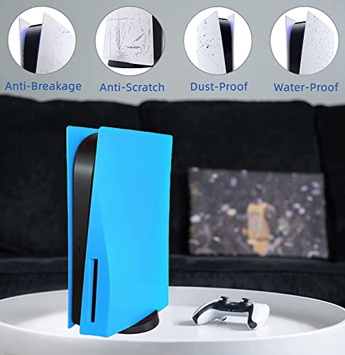 Image of New World Disc Edition Face Plates Cover Skins Shell Panels for PS5 Console, Playstation 5 Accessories Faceplate Protective Shell Replacement Plate Dustproof Anti-Scratch (Disk Starlight Blue)
