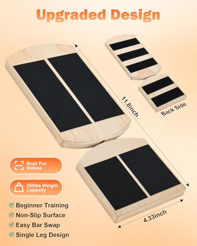 Image of Ankle Strengthener & Single Leg Balance Board, Foot Strengthener for Plantar Fasciitis & Achilles Tendonitis, Physical Therapy, Sprain Recovery & Arch Support
