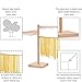 zklaseot Pasta Drying Rack, Wooden Pasta Dryer, Foldable Fresh Pasta, Pasta Rack for Drying, with 16 Removable Arms, All Pasta