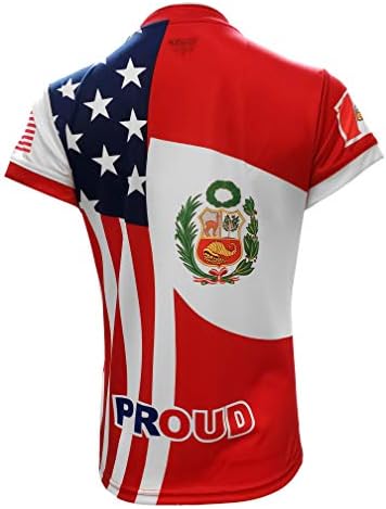 ARZA Women’s Peru USA Heritage Soccer Jersey - V-Neck Slim Fit Athletic Shirt