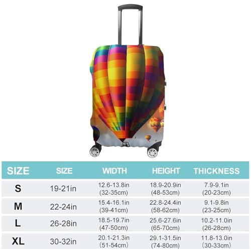 Hot Air Balloons Luggage Cover, Washable Elastic Suitcase Cover Protector Fit 18-32 Inch Luggage2