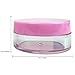Beauticom 10g/10ml (0.35 Fl Oz) Round Clear Jars with Round Top Lids for Creams, Lotions, Make Up, Powders, Glitters, and more... (Color: Pink Lid, Quantity: 40 Pieces)