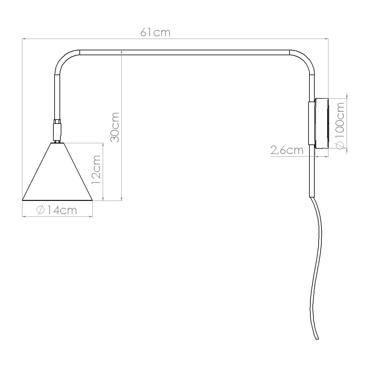 SOLLUX lighting Wandleuchte Innen - Wandlampe Stahl - 1 Flammig - LED Lampe Glühbirne - Roter Ocker Nox