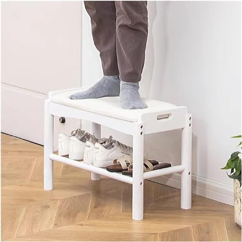 Petit meuble à chaussures pour entrée étroite avec banc de rangement - 8
