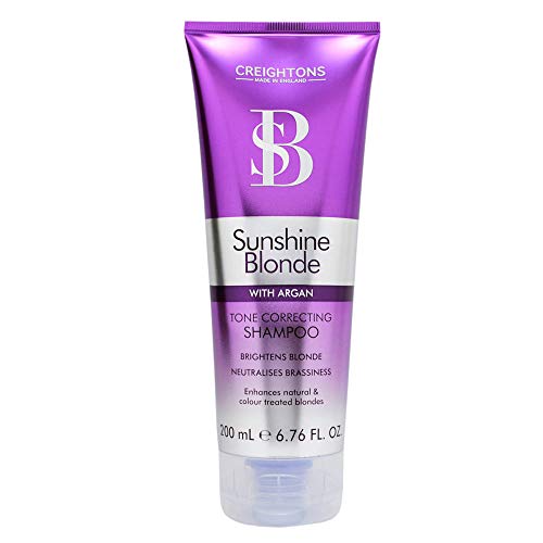 Creightons Sunshine Blonde Silver Tone Correcting Shampoo (200ml) - Brightens Blonde & Neutralises Brassiness. For Blonde Platinum & White hair.