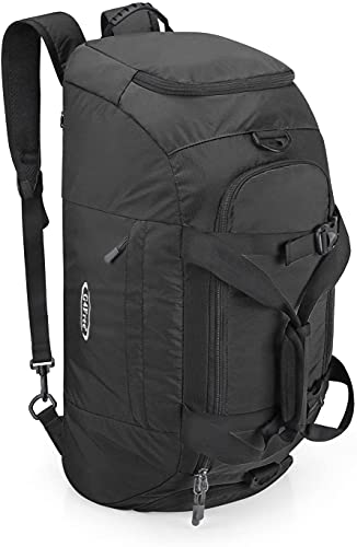 G4Free 3-Vägs Resa Duffel Ryggsäck 40L Bärkassar för Resan Stort Bagage Gym Väska Sport Utomhusryggsäck med Skofack