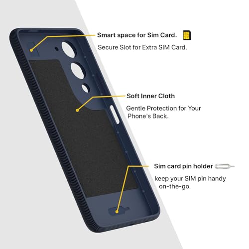 Image of Shockproof Case | Full Camera Protection | TPU Flexible Back Cover for Vivo Y04 4G / Y19e 4G / Y19 5G / Y29s 5G / T4 Lite 5G / iQOO Z10 Lite 5G (Steel Blue)