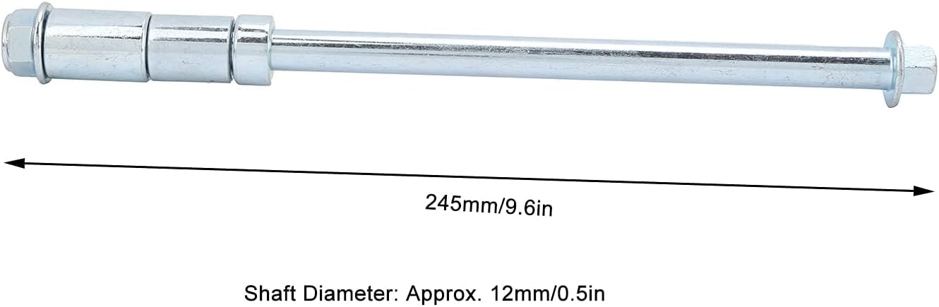 Asse Posteriore Anteriore Posteriore Aramox, Perno Posteriore Posteriore Anteriore 245 Mm con 3 Distanziali Adatto per Bici Cross PIT PRO Trail PIT PRO