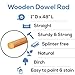 Dowel Rods Wood Sticks Wooden Dowel Rods – 1 x 48 Inch Unfinished Hardwood Sticks – for Crafts and DIYers – 5 Pieces by Woodpeckers