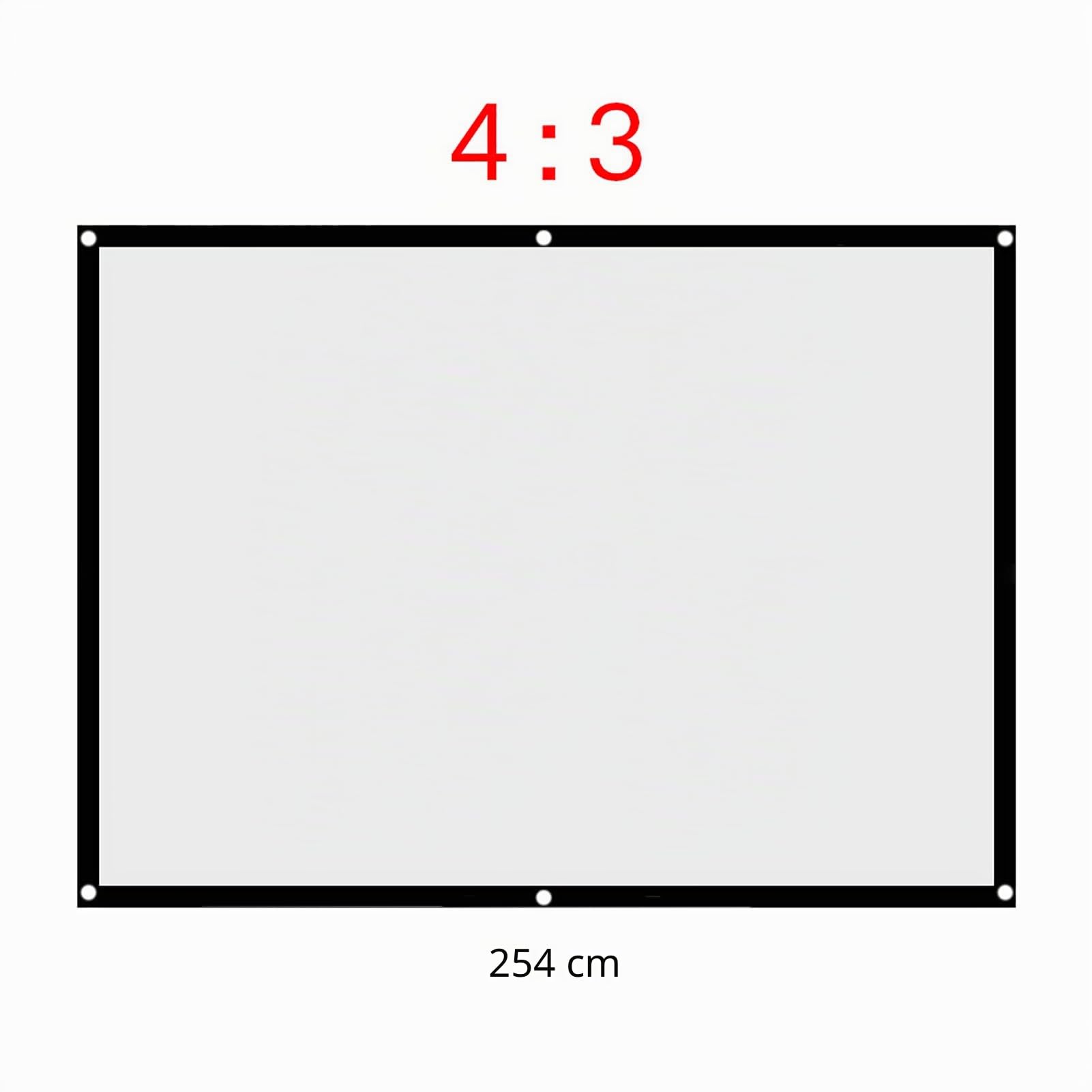 MAGT Schermo di Proiezione, HD 4: 3 Tenda per Proiettore Portatile Pieghevole Schermo per Proiettore per Cinema All'aperto Campeggio (100 Pollici)