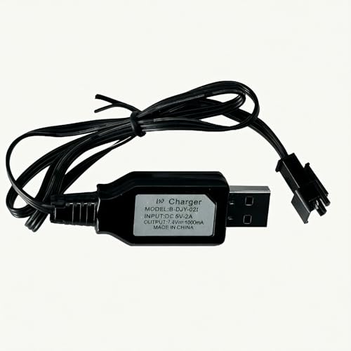 KGF 1/18 RC Car Accessories USB Cables, Spare Parts RC Battery Chargers for K1813 for 7.4V LiPo Battery 1200mAH