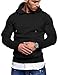 COOFANDY Men's Hoodies Fashion Casual Hooded Pullover Long Sleeve Active Athletic Pullover Hooded Black XL
