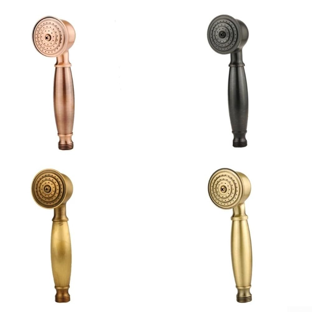 Retro Handbrause Aus Messing – Chrom, Wassersparend, Mit Druckplatte, Für Hohen Und Niedrigen Wasserdruck, Ca. 17,5 Cm