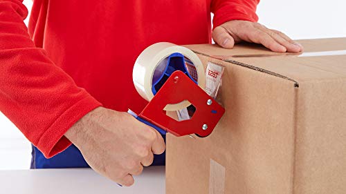 tesapack 64014 im 6er Pack - Geräuscharmes Paketklebeband zum Verpacken von Paketen und Versandschachteln - transparent - 6 Rollen je 66 m – Bild 4