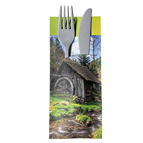 Gastropapier 520 Cutlery Pockets with Napkin Water Mill 20 cm
