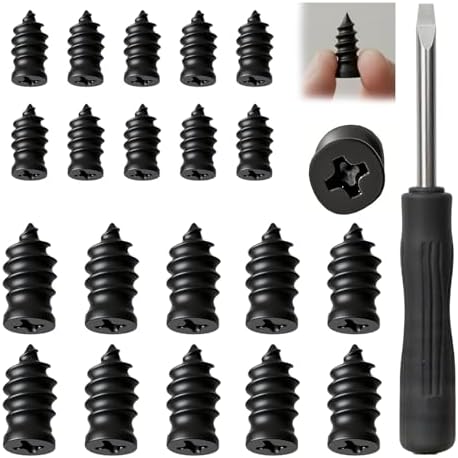 Tire Repair Nails Kit with 2 Sizes, 2025 New Vacuum Tire Repair Rubber Nail, Screw in Tire Repair Plugs, Fast Self-Service Tire Repair Tools for Car, Motorcycle, Truck (20 Pcs)