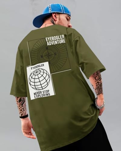 Image of Noble Monk Men's Round Neck Half Sleeve Oversized Printed Tshirt