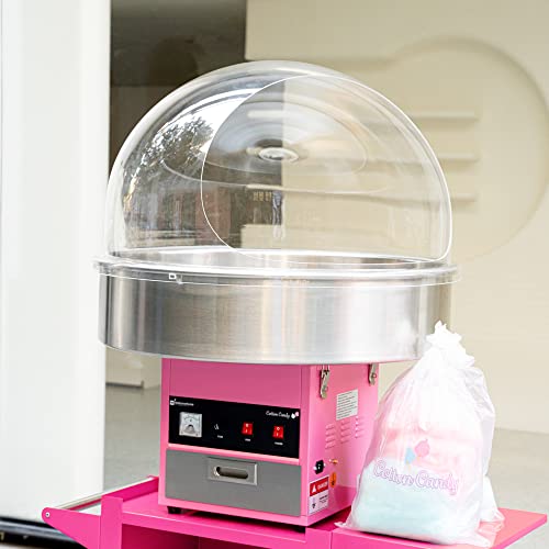 Image of Restaurantware COVER ONLY: Hi Tek 28 x 15 Inch Cover For 28 Inch Cotton Candy Machine 1 Durable Candy Floss Machine Cover - Machine Sold Separately Handy Cut Out Acrylic Cotton Candy Dome Cover