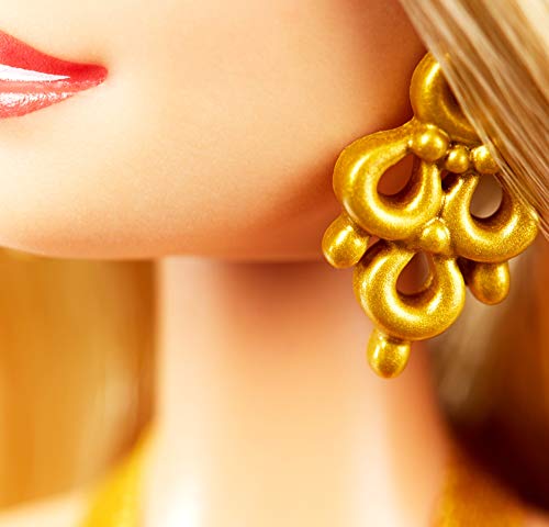 Barbie GFF68 Puppe im rot-goldenen Kleid – Bild 6