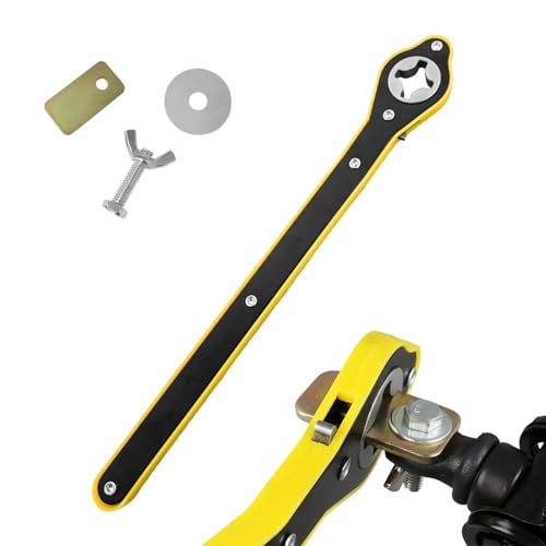 Image of Jack Ratchet Wrench, Car Steel Jack Long Handle Wrench Tool, 360 Rotating Labor-Saving Scissor Jack Wrench with Forward and Reverse Knobs, Universal Car Accessories (With Accessories)