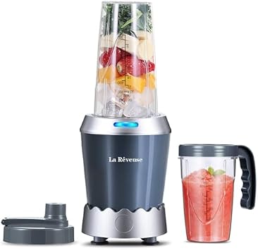 La Reveuse Smoothie Blender Pro, 1000W with 24oz / 18oz To-Go Cups Ideal for Smoothies,Protein Shakes, Frozen Drinks, Food Prep