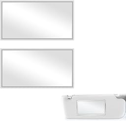 WUFKOP 2 Pezzi Specchietto da Trucco per Parasole Auto, Specchio Cosmetico Auto HD in Acciaio Inossidabile Autoadesivo per Donne, Van Life e Camper