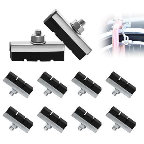 8 piezas pastillas de freno de goma para bicicleta con tornillos, zapatas de freno para bicicleta de carretera y MTB