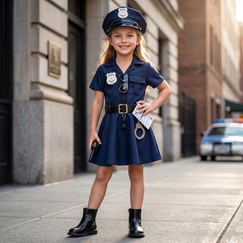 Disfraz Completo Niñas Policía Koatobbor 9-10 Años miniatura 2