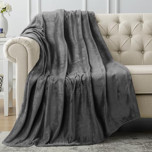 Utopia Bedding Fleece Blanket Throw Size Grey 300GSM Luxury Anti-Static