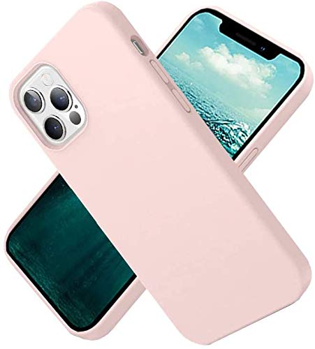 iLee Case Compatible with iPhone 12 Silicone Case 6.1inch, iPhone 12 pro Drop Gel Rubber Cover Full Body Protection Shockproof with Soft Anti-Scratch Microfiber Lining for Phone (Pink)