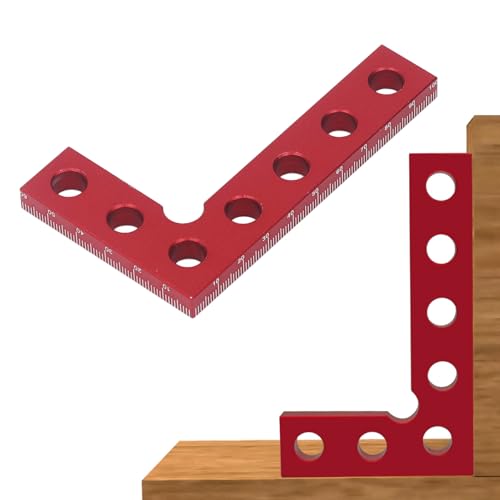 Regla mini cuadrada 90° búsqueda centro aluminio rojo miniatura 2