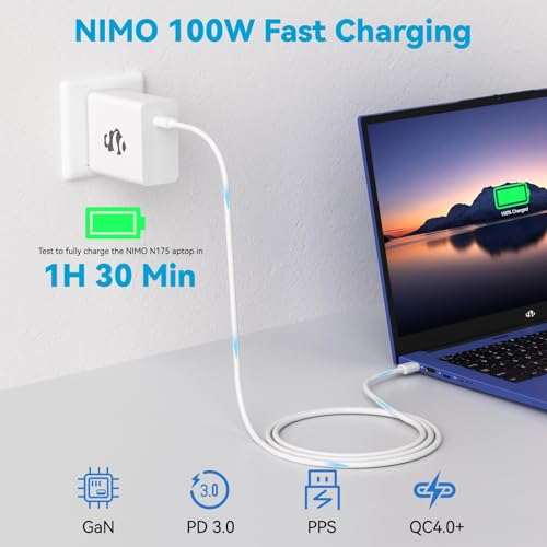 65W GaN USB C Fast Charger, PD 3.0 Wall Adapter with 6.6ft Cable, Reliable Power Block for MacBook Pro/Air, iPhone-16/15, iPad, Sam-sung-S24, PPS Laptop Charger for Travel, Home & Office - image 3