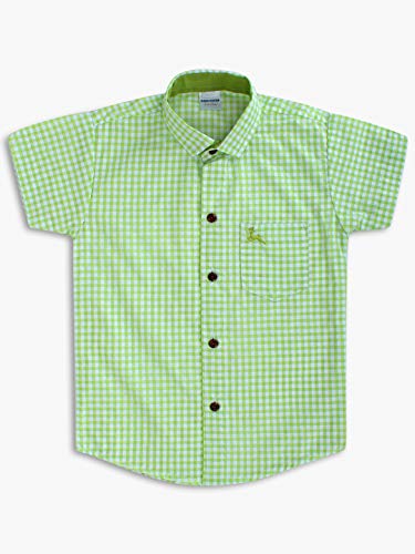 Image of superminis Boy's Cotton Regular Fit, Half Sleeves, Collared Neck, Printed Shirts for Casual Wear