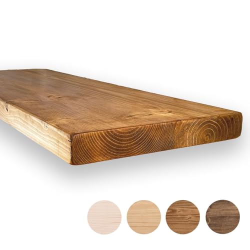 MoonTree Rustikales schwebendes Regal, 200 cm x 30 cm x 3.8 cm, Walnuss MoonTree Rustikales schwebendes Regal, 200 cm x 30 cm x 3.8 cm, Walnuss