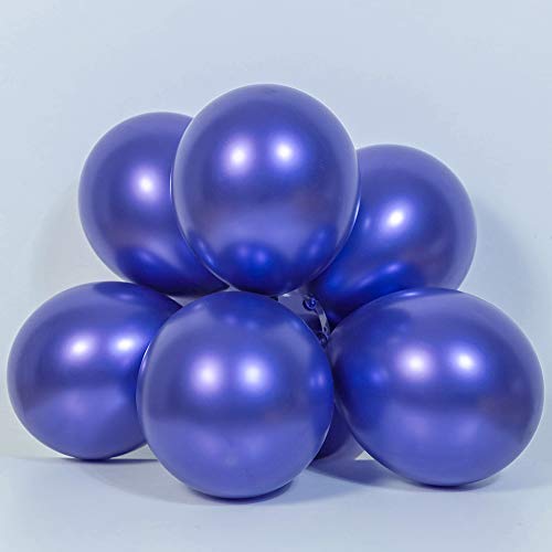 Nalwort Navy Blue Balloon Kit 135PCS 18In 12In 5In Macaron Blue Metallic Sliver Grey Balloon Arch Garland For Festival Picnic Family Engagement, Wedding, Birthday Party, Pink Theme Anniversary Celebration Decoration - Thumbnail 3