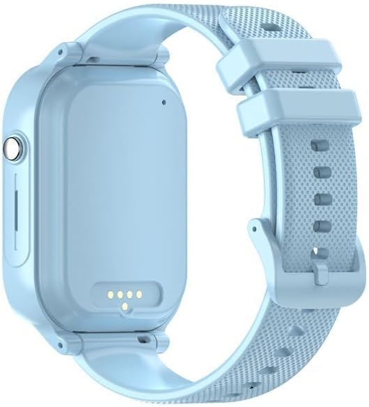 4G Kids Smart Watch With 4G Sim Card Support and Waterproof - 2023 Model with Video Call, GPS Tracker, and More, and Hanging Case (Blue)