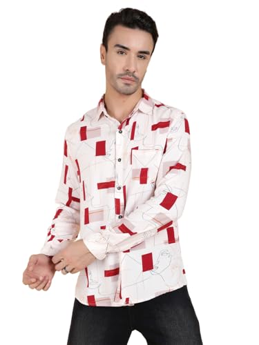 Chemise imprimée pour homme coupe régulière multicolore taille S