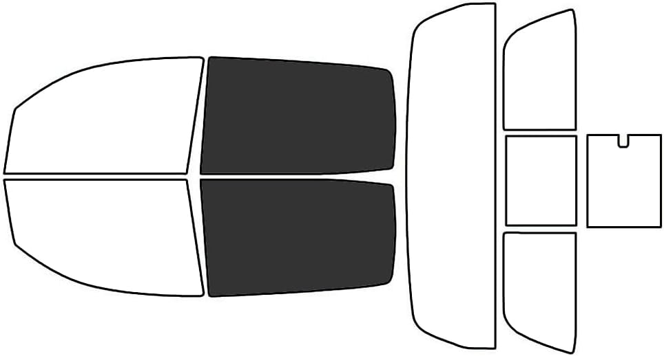 Rvinyl Window Tint Kit Compatible with Toyota Tundra 2007-2021 4 Door CrewMax - Black 20% - Single Ply No Bubble Film - Do it Yourself Vehicle Back Precut Kit
